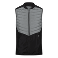 Padded gilet black / steel grey - Front view | Cottega