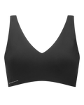 Performance Sports Bra, Jet Black - Front view | Cottega